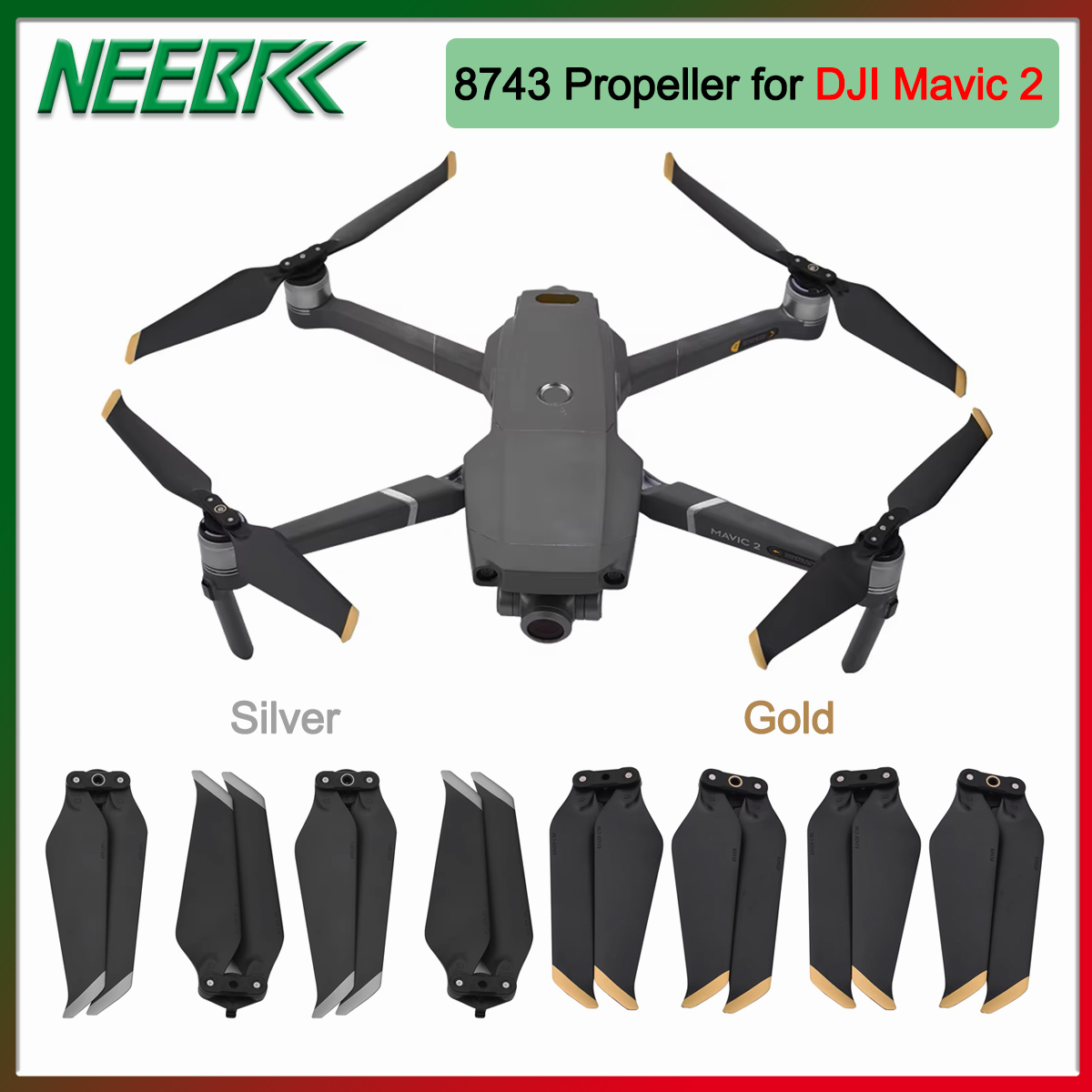 Drone Battery Smart - 4/8 قطعة 8743 المروحة منخفضة الضوضاء