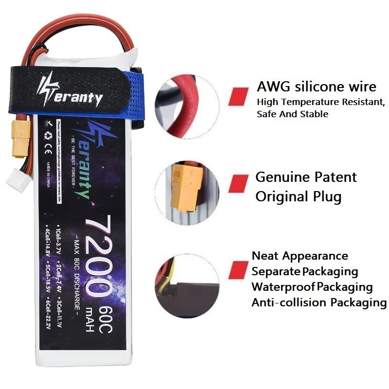 بطارية ليثيوم بوليمر محسنة 2S  - مراجعة Drone Battery 6S وسعره
