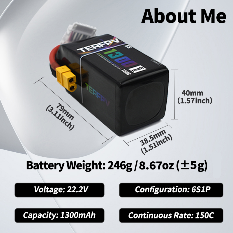 بطارية ليثيوم بوليمر TERFPV 6S - مراجعة Drone Battery 6S وسعره