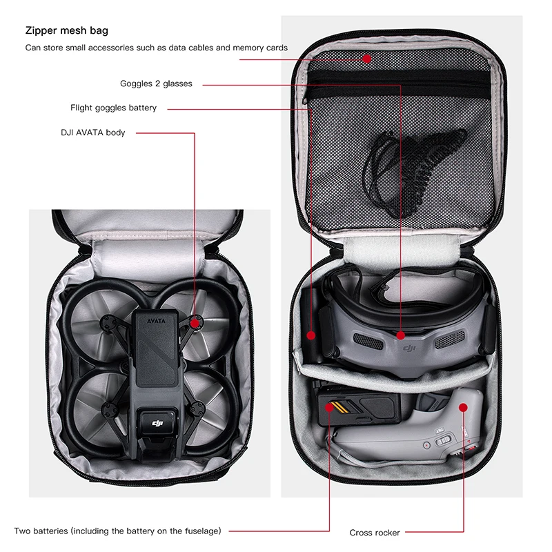 حقيبة يد محمولة بطبقة مزدوجة ل - مراجعة Drone Battery Bag وسعره