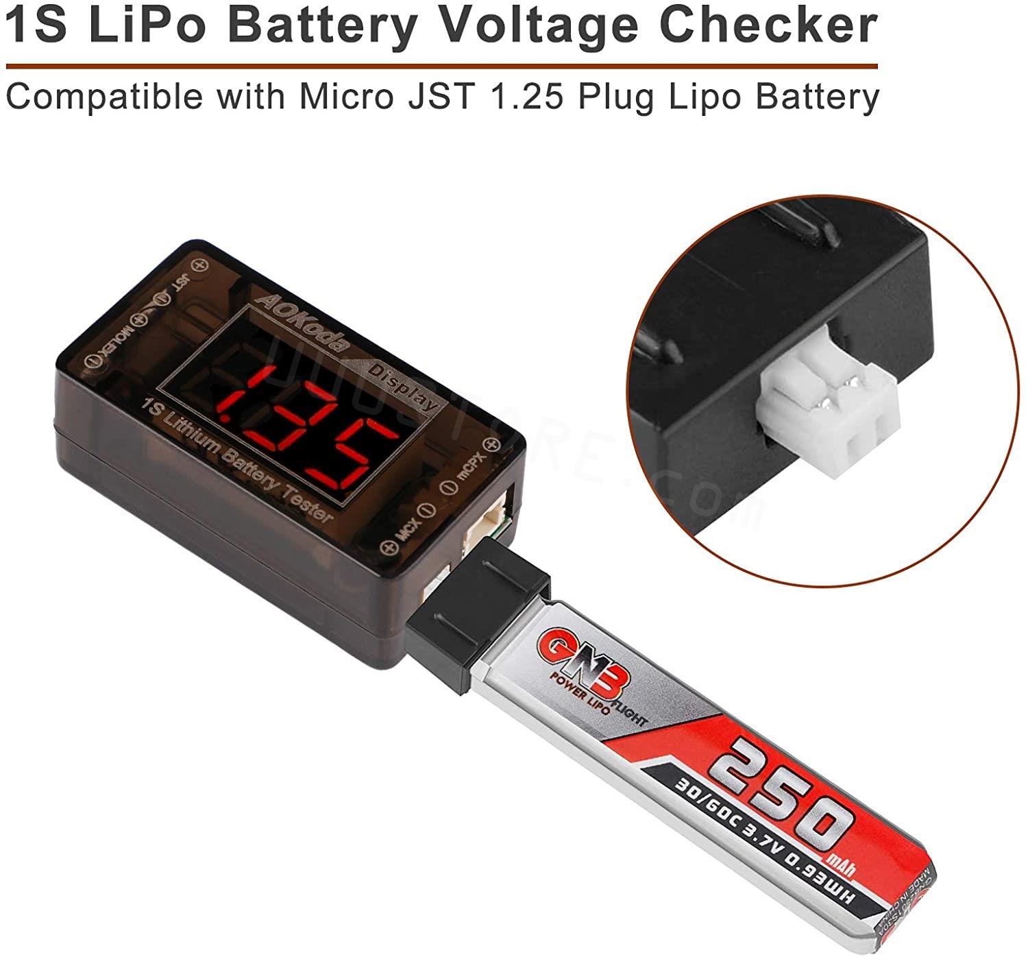 جهاز اختبار جهد بطارية ليبو AO - مراجعة Drone Battery Voltage Checker وسعره
