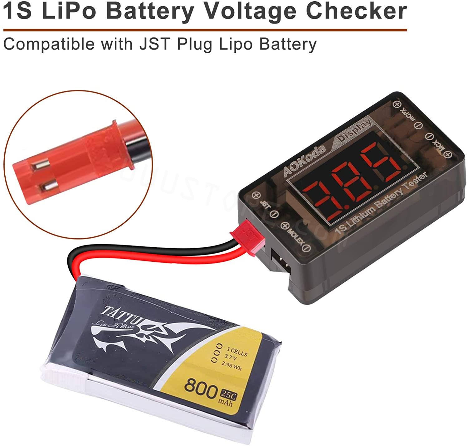 جهاز اختبار جهد بطارية ليبو AO - مراجعة Drone Battery Voltage Checker وسعره