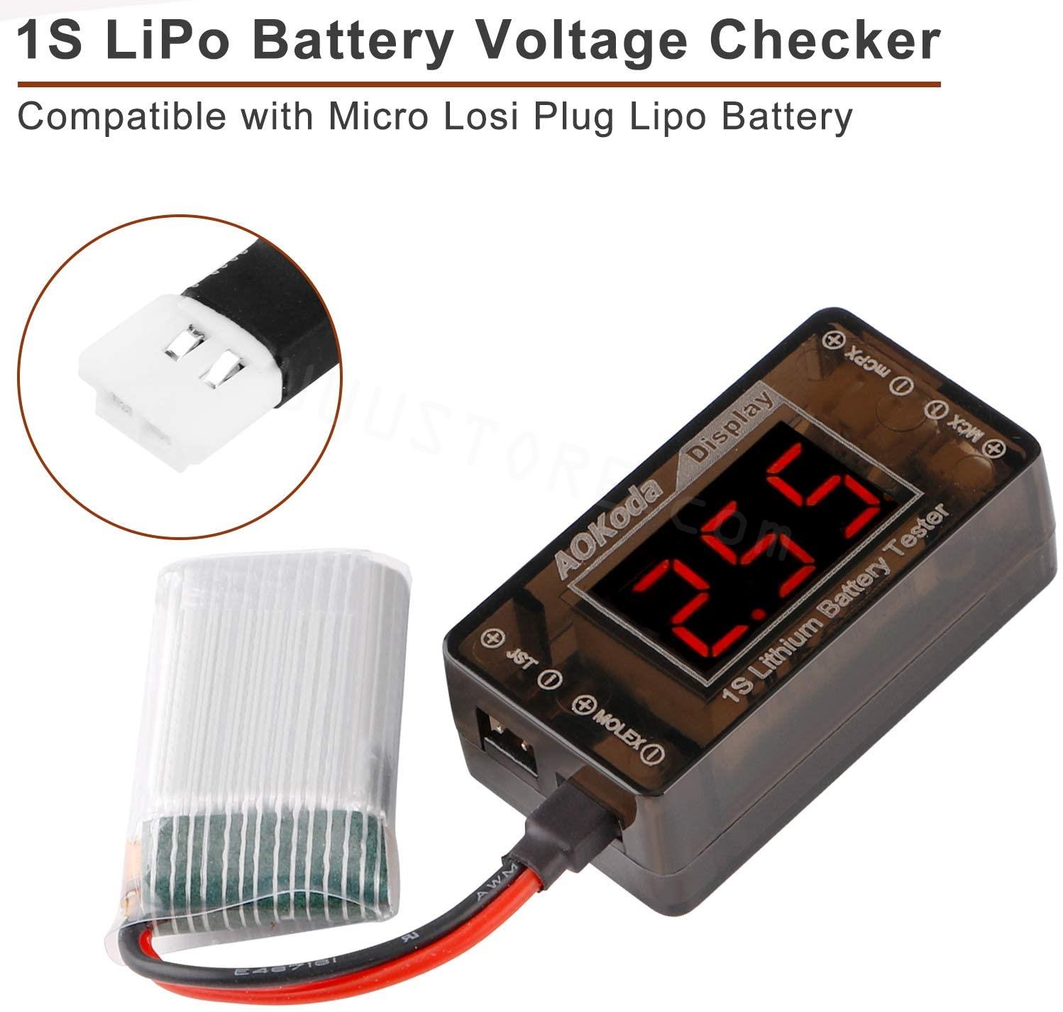 جهاز اختبار جهد بطارية ليبو AO - مراجعة Drone Battery Voltage Checker وسعره