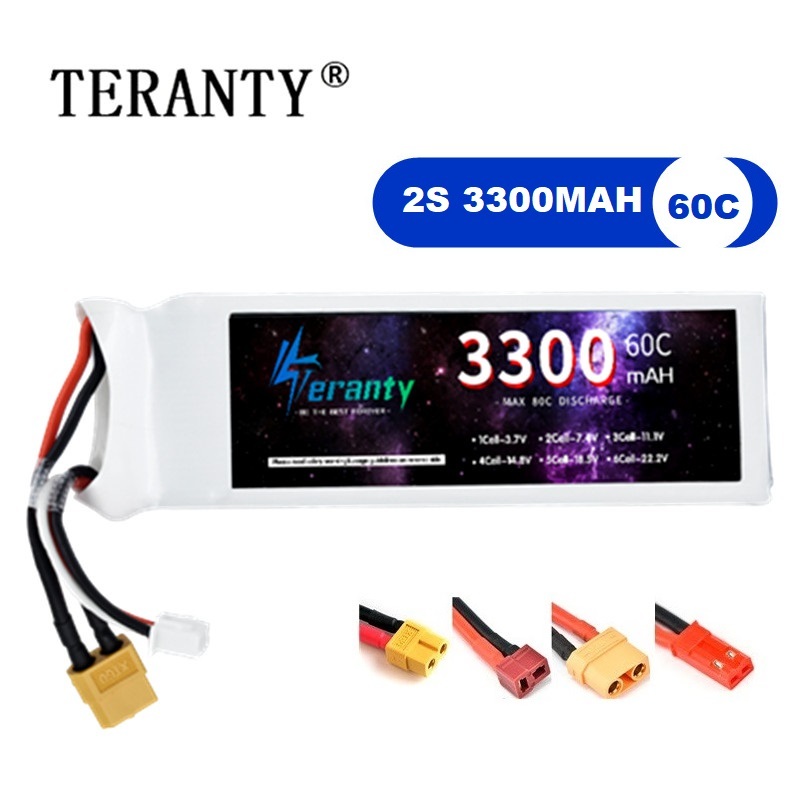 2S 7.4 فولت يبو بطارية 3300 مل - مراجعة Drone Battery Connector وسعره