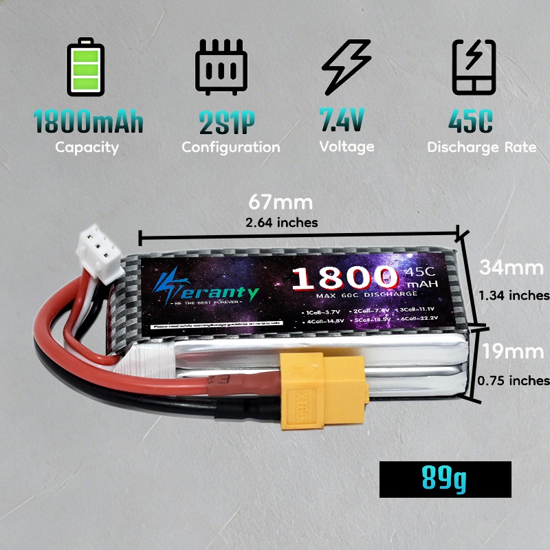 بطارية ليثيوم بوليمر TERANTY 2 - مراجعة Drone Battery 3S وسعره