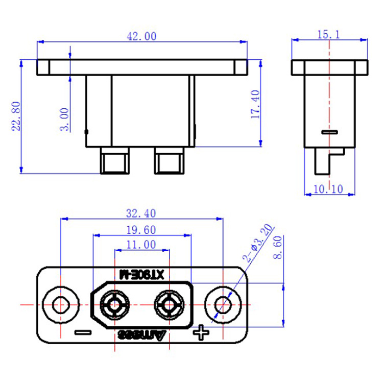 30PCSAmass الأسود XT90E-M لوحة - مراجعة Drone Battery Connector وسعره