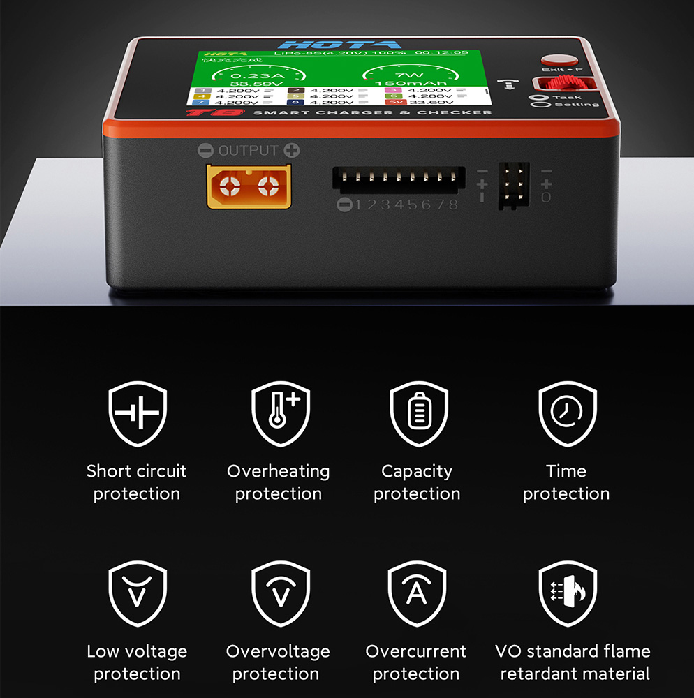 شاحن ذكي HOTA T8 لبطاريات اللي - مراجعة Drone Battery Smart وسعره