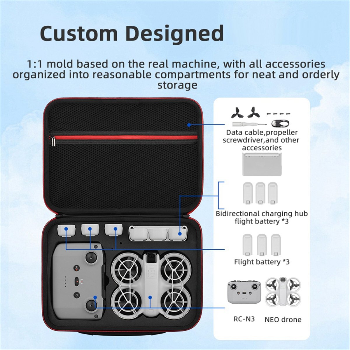 حقيبة حمل وتخزين A43M لطائرة D - مراجعة Drone Battery Strap وسعره