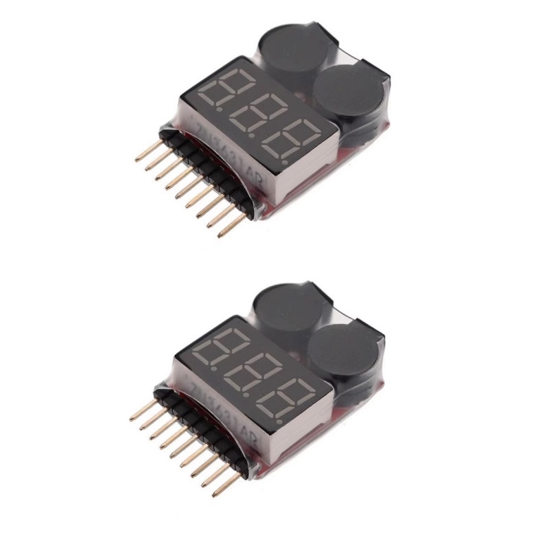 2 قطعة 1S-8S يبو بطارية الجهد  - مراجعة Drone Battery Voltage Checker وسعره