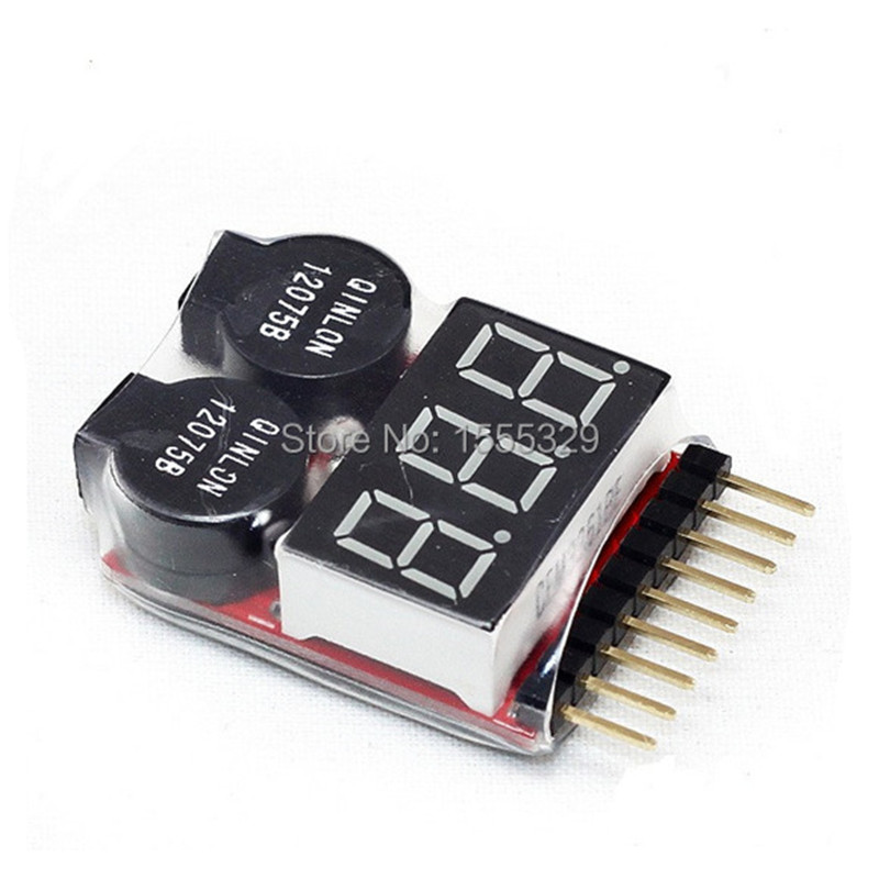 2 قطعة 1S-8S يبو بطارية الجهد  - مراجعة Drone Battery Voltage Checker وسعره