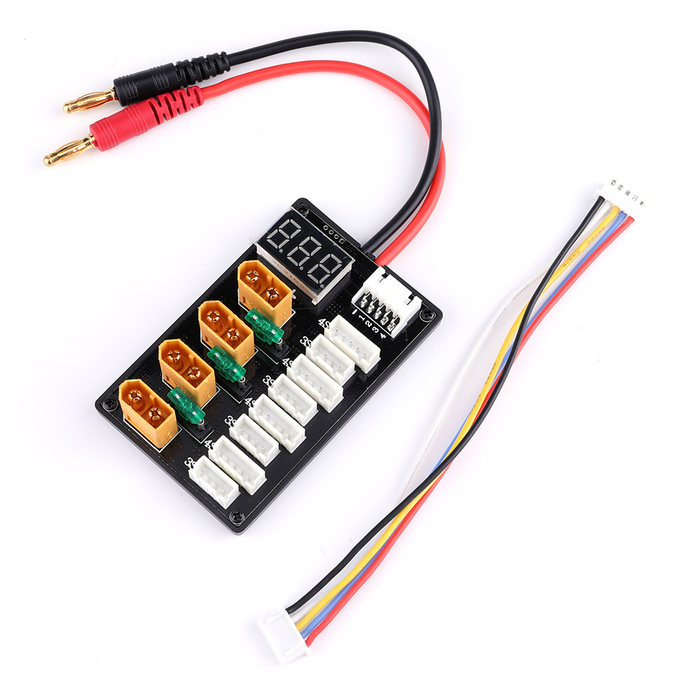XT60 التوصيل 3S 4S يبو بطارية  - مراجعة Drone Battery Parallel Board وسعره
