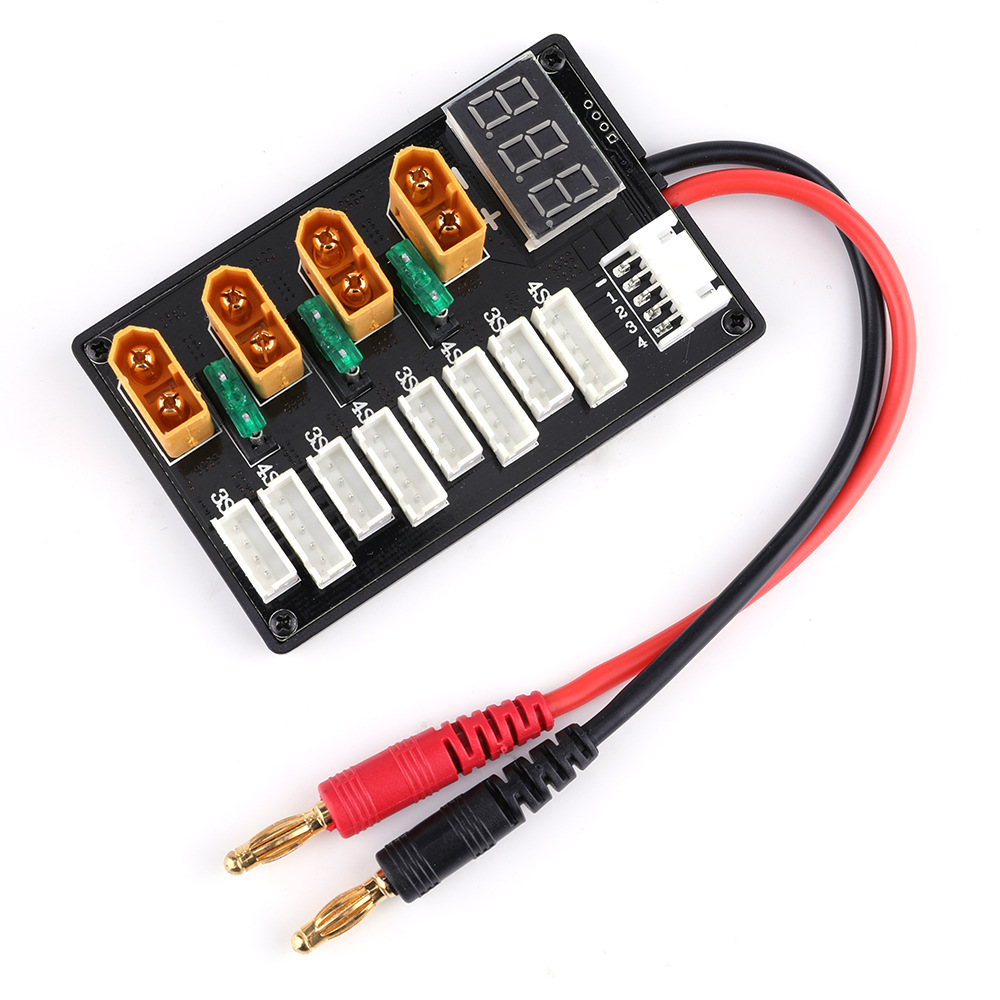XT60 التوصيل 3S 4S يبو بطارية  - مراجعة Drone Battery Parallel Board وسعره