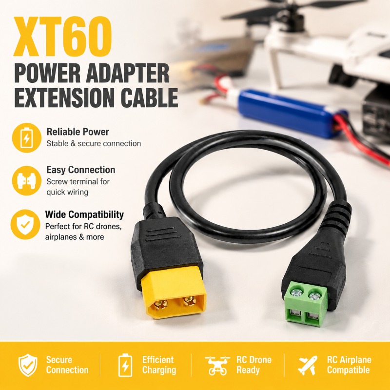 موصل XT60 ذكر وأنثى إلى كابل م - مراجعة Drone Battery Balance Charger وسعره