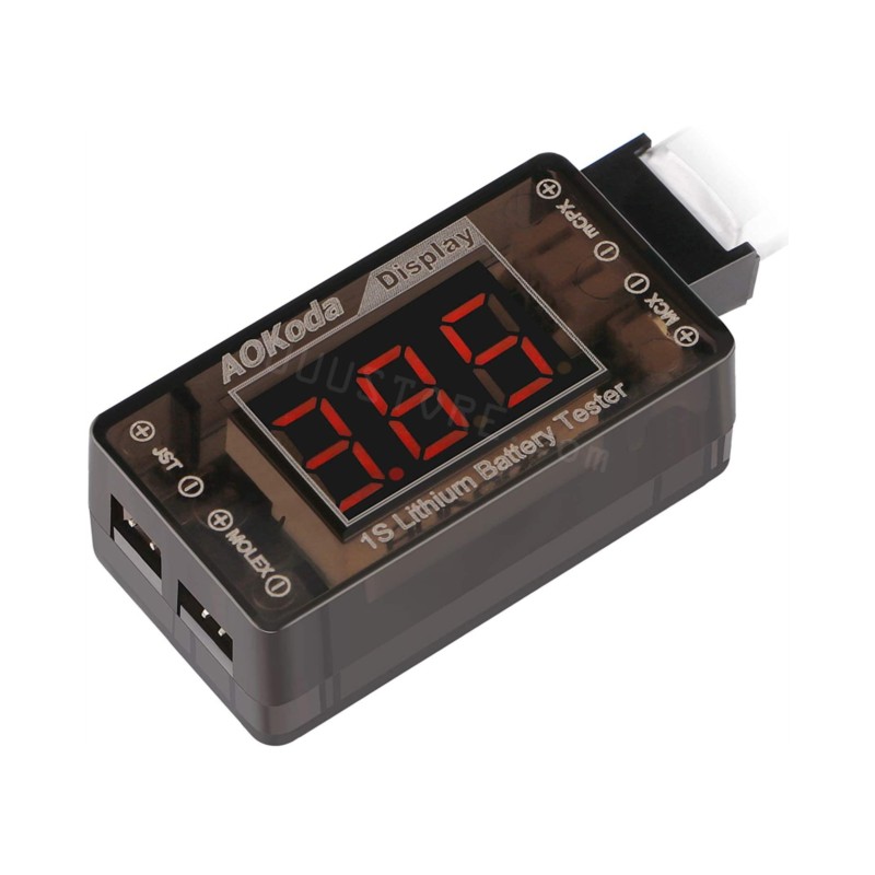 جهاز اختبار جهد بطارية ليبو AO - مراجعة Drone Battery Voltage Checker وسعره